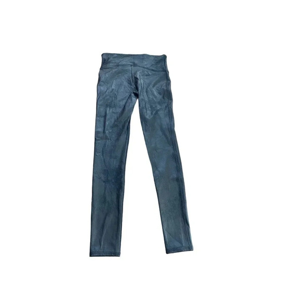 NWT Spanx Women's Black Faux Leather Shaping Slimming Leggings Size M - Picture 2 of 4